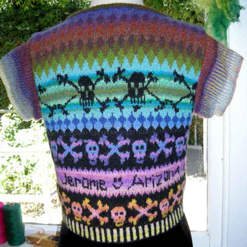 colorful Skully Fair Isle